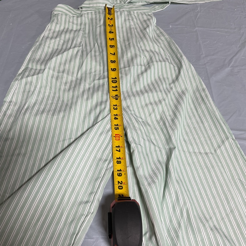 SHEIN Mint Striped Wide Leg Jumpsuit - Picture 8 of 11